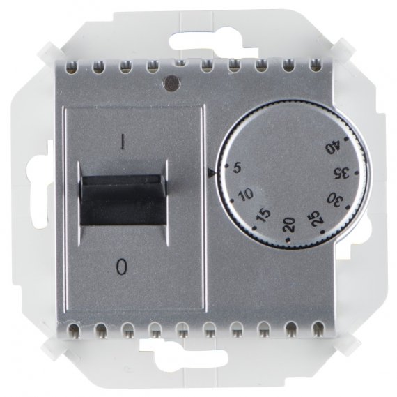 Фотография товара 'Simon 1591775-033 Регулятор т/пола механический с датчиком 3600Вт, 16A 250В'