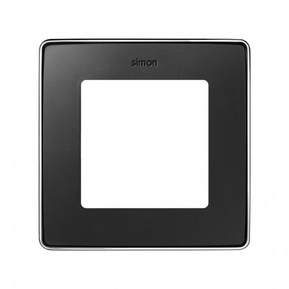 Фотография товара 'Simon 8201610-241 Рамка на 1 пост, графит/металл.хром, S82D'