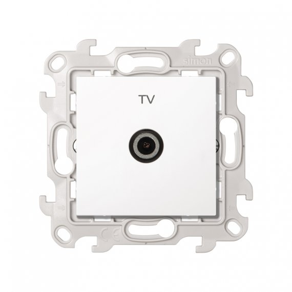 Фотография товара 'Simon 2410475-030 Розетка TV проходная, белый, S24'