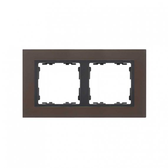 Фотография товара 'Simon 82827-38 Рамка на 2 поста, металл, свинец/графит, S82N'