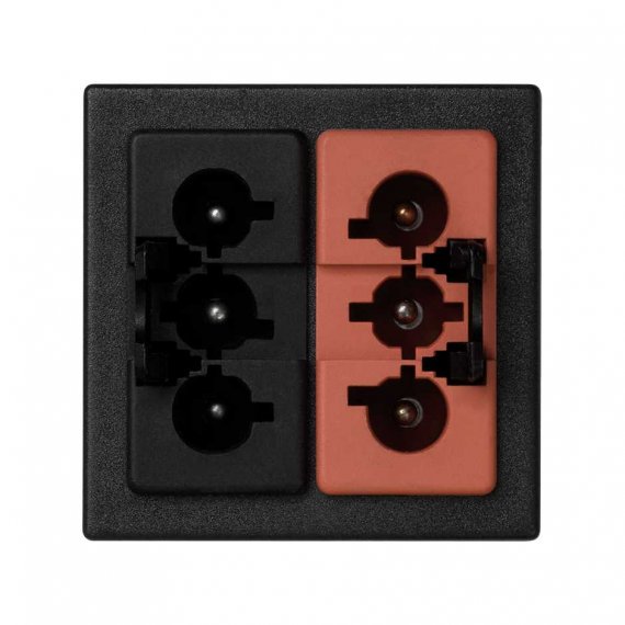 Фотография товара 'Simon KB18A-14 Розетка двойная 2P+E "папа" QC для основной цепи и ИБП'