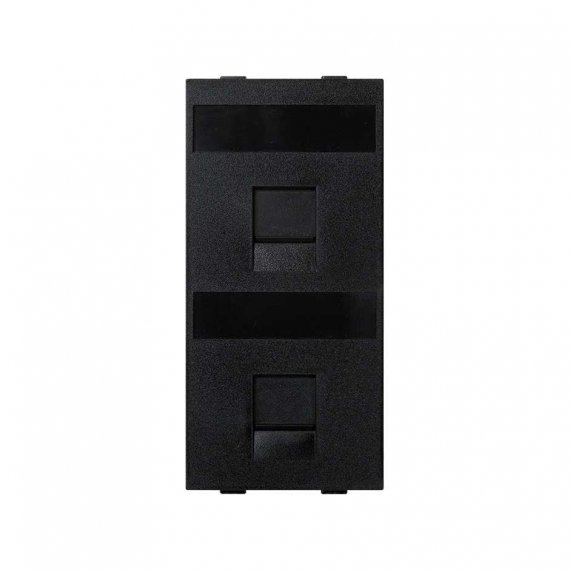 Фотография товара 'Simon S76B-14 Модуль S прямой на 2 разъема RJ45 со шторками'