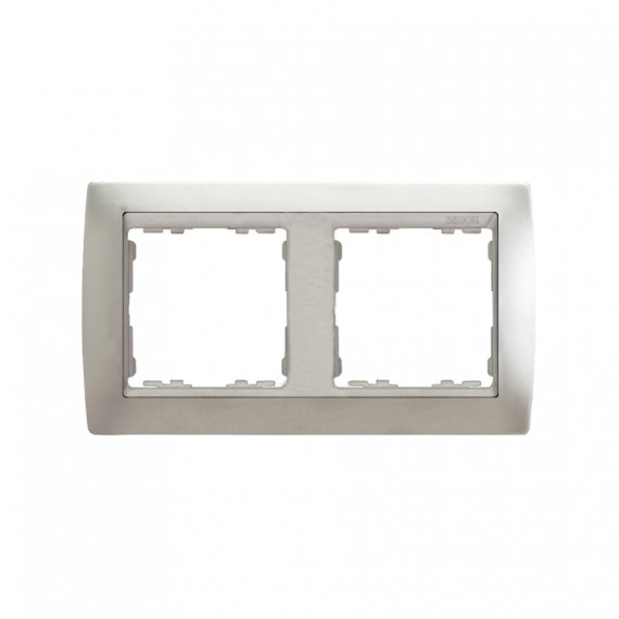 Фотография товара 'Simon 82924-33 Рамка на 2 поста, металл, алюминий/алюминий, S82'