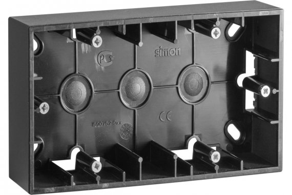 Фотография товара 'Simon 1590752-038 Коробка подъемная на 2 поста, графит, S15'