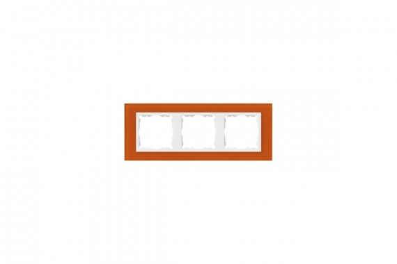 Фотография товара 'Simon 82637-65 Рамка на 3 поста, стекло, оранжевый/белый, S82N'