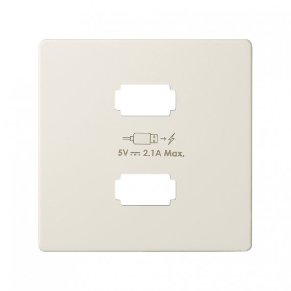 Фотография товара 'Simon 8221096-031 Накладка для заряд.устройства 2xUSB, сл.кость, S82'