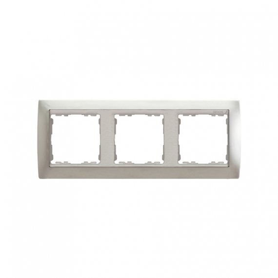 Фотография товара 'Simon 82934-33 Рамка на 3 поста, металл, алюминий/алюминий, S82'