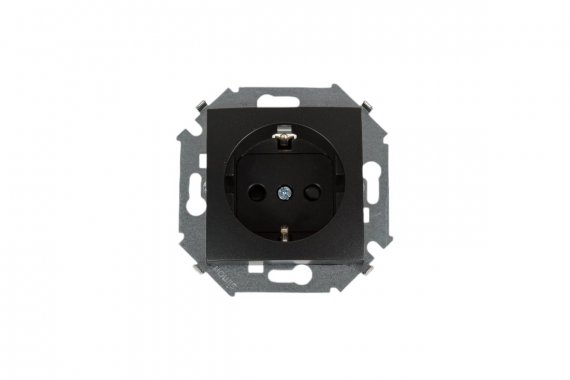 Фотография товара 'Simon 1591443-038 Розетка со шторками Schuko 2Р+Е, 16A 250В'