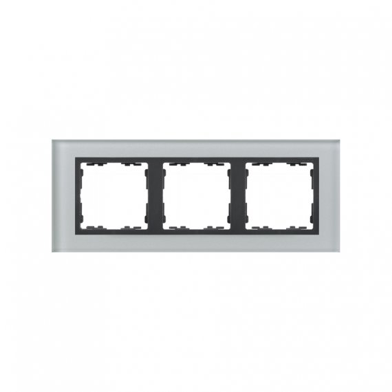 Фотография товара 'Simon 82837-35 Рамка на 3 поста, стекло, серый/графит, S82N'