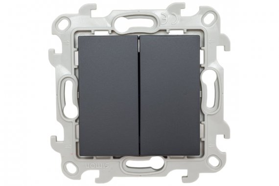 Фотография товара 'Simon 2450398-038 Двухклавишный выключатель, 10AX 250В'
