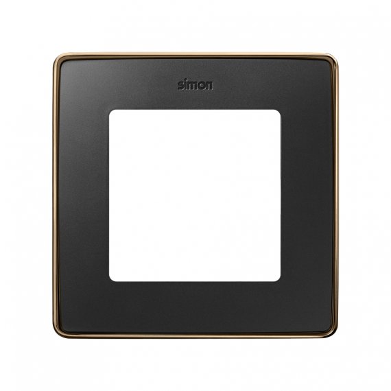 Фотография товара 'Simon 8201610-391 Рамка на 1 пост, мат.черный/металл.медь, S82D'