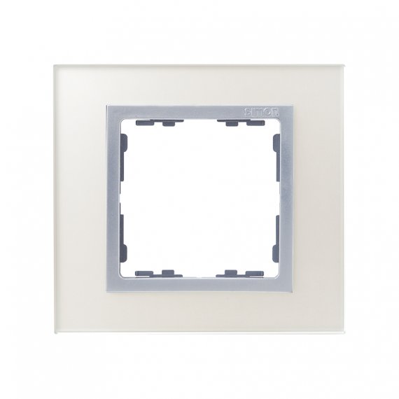 Фотография товара 'Simon 82917-62 Рамка на 1 пост, стекло, серебро/алюминий, S82N'