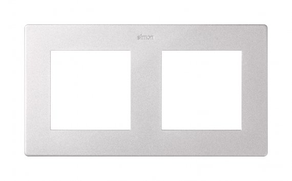 Фотография товара 'Simon 2400620-033 Рамка на 2 поста, алюминий, S24'