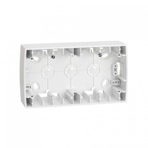 Фотография товара 'Simon 82760-30 Коробка подъемная узкая на 2 поста, белый, S82'