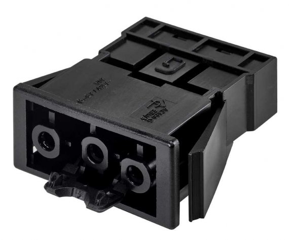 Фотография товара 'Simon CR0001-14 Разъем "мама" встраиваемый, 2P+E, безвинт., графит, QC'