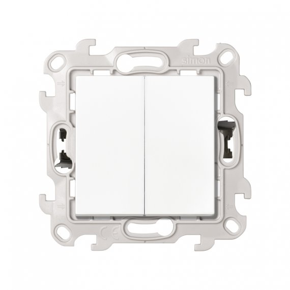 Фотография товара 'Simon 2420398-030 Двухклавишный выключатель, 10AX 250В~ P&Go'