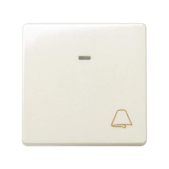 Фотография товара 'Simon 27160-62 Кнопочный выключатель с подсветкой и пикт."Звонок", 10A 250В'