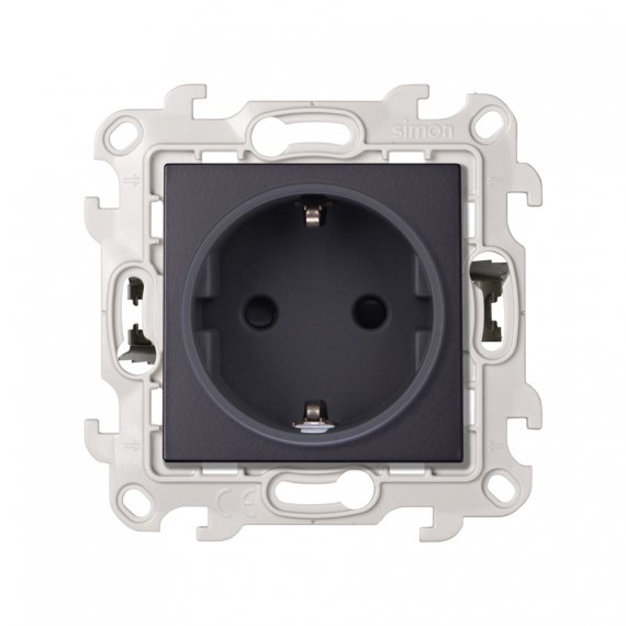 Фотография товара 'Simon 2420432-038 Розетка со шторками Schuko 2Р+Е, 16A 250В~ P&Go'