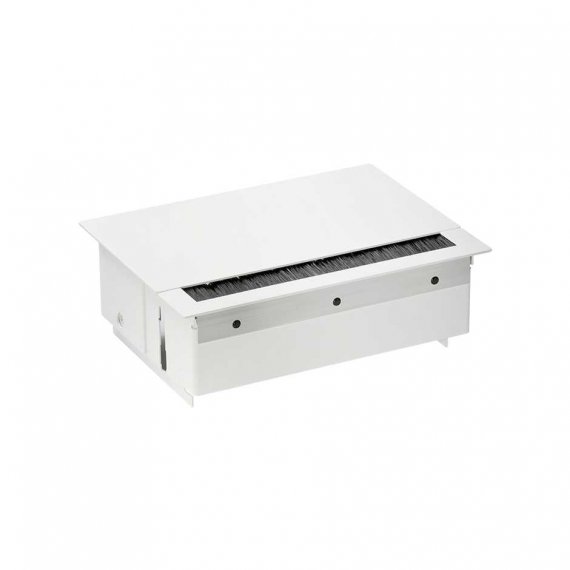 Фотография товара 'Simon 44422000-130 Врезной x4 розеточный блок, щетка, 2x2P+E, USB A+A з/у, 1 пустой модуль'