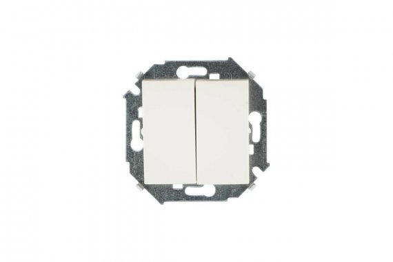 Фотография товара 'Simon 1591397-031 Двухклавишный переключатель (проходной), 16AX 250В'