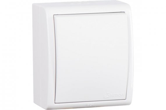 Фотография товара 'Simon 1594104-030 Однополюсный выключатель IP54 с подсветкой, 10AX 250В'
