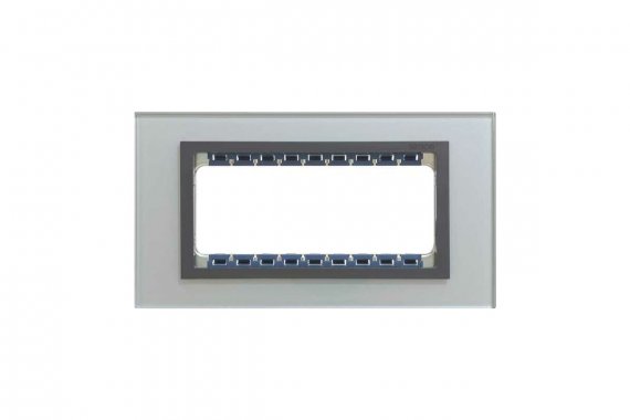 Фотография товара 'Simon 82857-35 Рамка на 5 узких мех-мов, стекло, серый/графит, S82Centr'