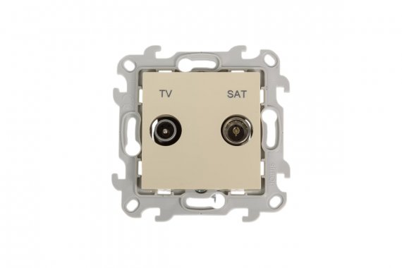 Фотография товара 'Simon 2410486-031 Розетка TV-SAT оконечная, сл.кость, S24'