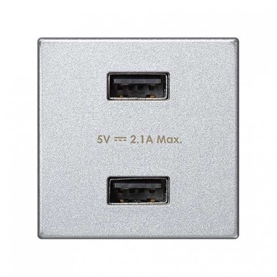 Фотография товара 'Simon K126E-8 Зарядное устройство USB A+A 10W, 230В'