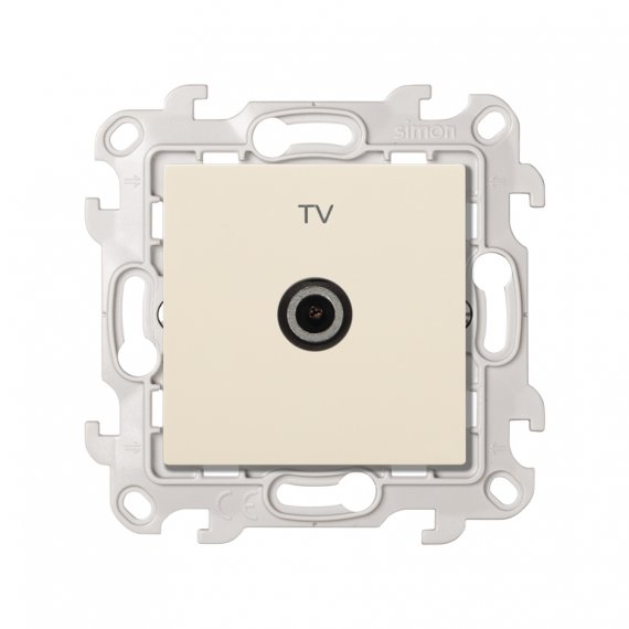 Фотография товара 'Simon 2410475-031 Розетка TV проходная, сл.кость, S24'