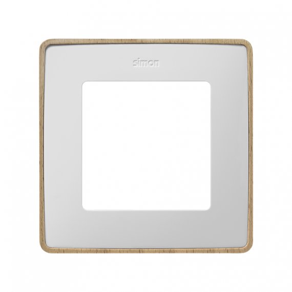 Фотография товара 'Simon 8201610-270 Рамка на 1 пост, белый/дерев.бук, S82D'