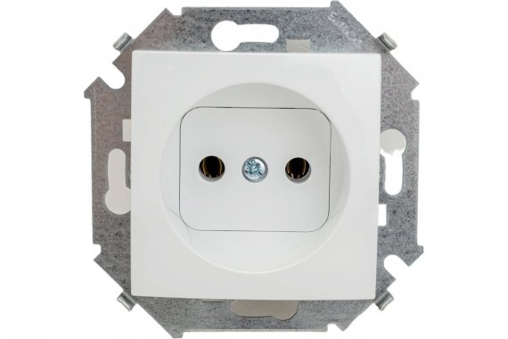 Фотография товара 'Simon 1591431-030 Розетка 2Р, 16A 250В~, белый, S15'