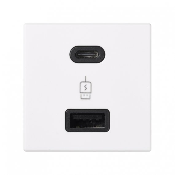 Фотография товара 'Simon K126F-9 Зарядное устройство USB A+C 18W, 230В'