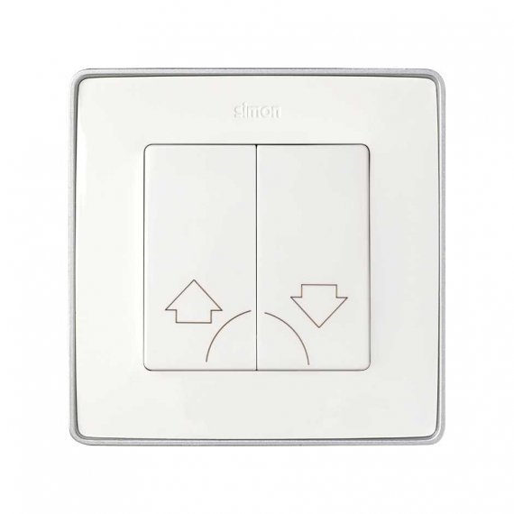 Фотография товара 'Simon 82029-30 Клавиша двойная для выкл-ля жалюзи без блок. и пикт."Стрелки", белый, S82'