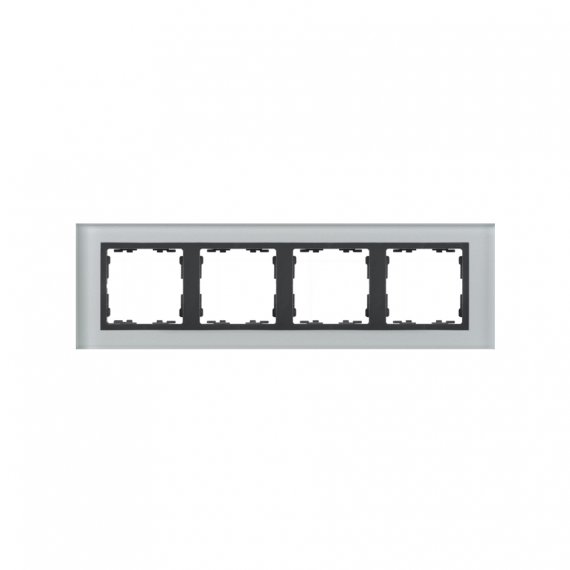 Фотография товара 'Simon 82847-35 Рамка на 4 поста, стекло, серый/графит, S82N'
