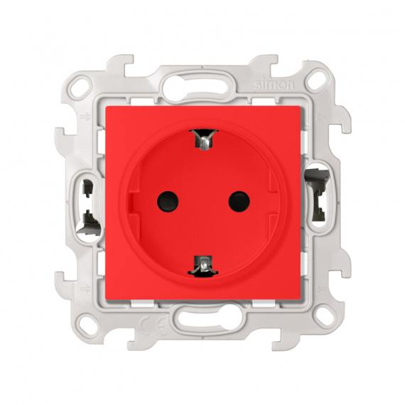 Фотография товара 'Simon 2420432-037 Розетка со шторками Schuko 2Р+Е, 16A 250В~ P&Go'