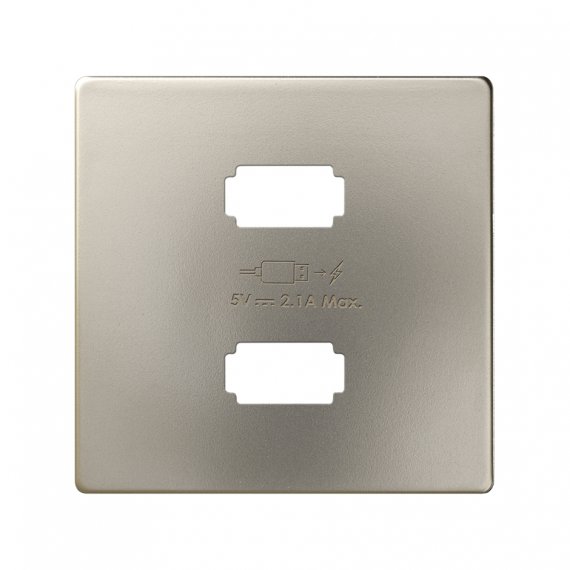 Фотография товара 'Simon 8221096-034 Накладка для заряд.устройства 2xUSB, шампань, S82'