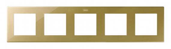 Фотография товара 'Simon 2400650-166 Рамка на 5 поста, мат.золото, S24'