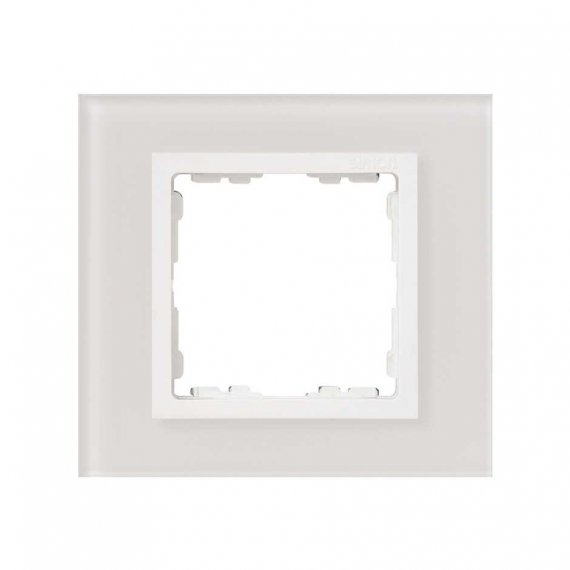 Фотография товара 'Simon 82617-30 Рамка на 1 пост, стекло, белый/белый, S82N'