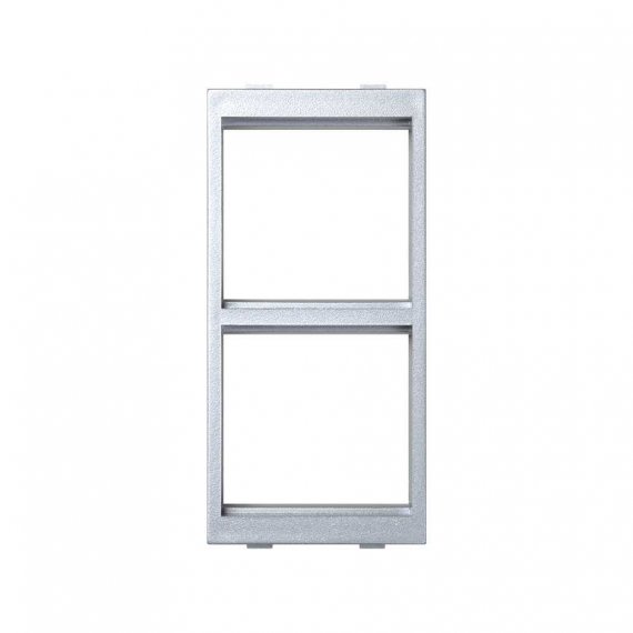 Фотография товара 'Simon S62-8 Адаптер на 2 модуля K45 с вертикальной фиксацией, алюминий, Connect'