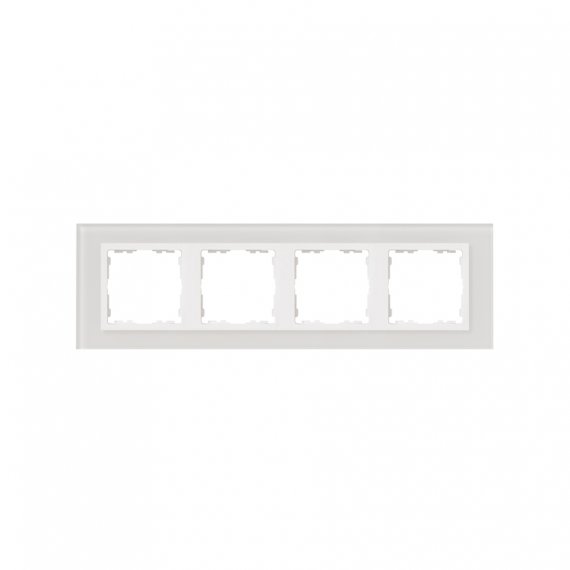 Фотография товара 'Simon 82647-30 Рамка на 4 поста, стекло, белый/белый, S82N'