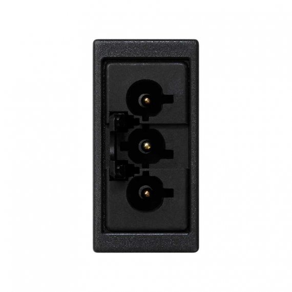 Фотография товара 'Simon K121A-14 Розетка узкая QC "папа" 2P+E, графит, K45, Connect'