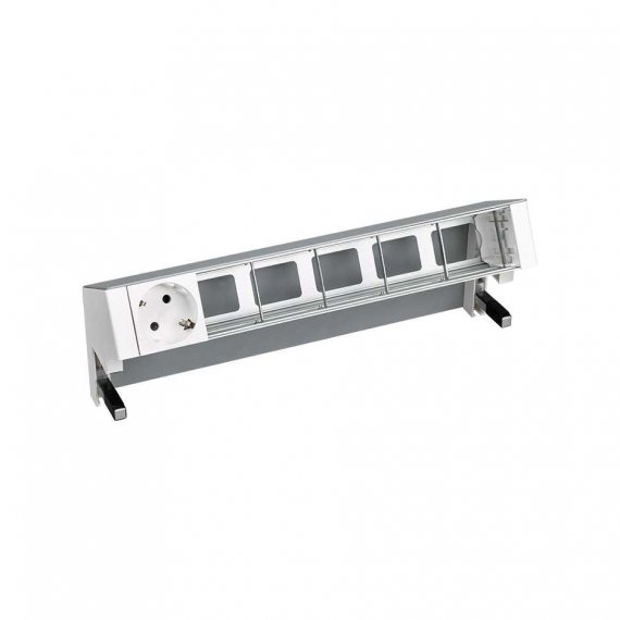 Фотография товара 'Simon 42601000-133 Настольный x6 розеточный блок, 1х2P+E, 5 пустых модулей'