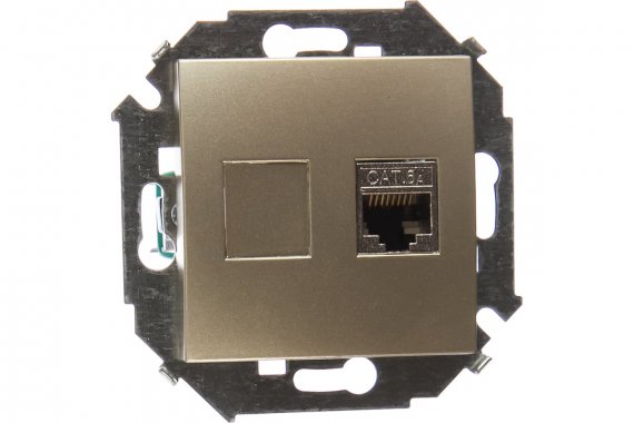 Фотография товара 'Simon 1591563-034 Розетка информационная RJ45 Cat.6A FTP (AMP)'