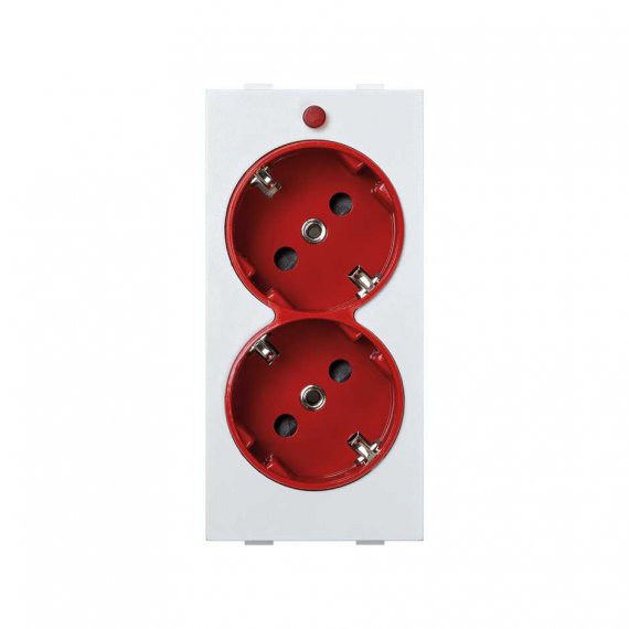 Фотография товара 'Simon S1-6-9 Розетка двойная со шторками Schuko 2Р+Е 16A 250В~'