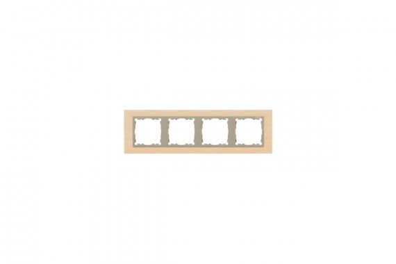 Фотография товара 'Simon 82947-68 Рамка на 4 поста, дерево, клен/шампань, S82N'