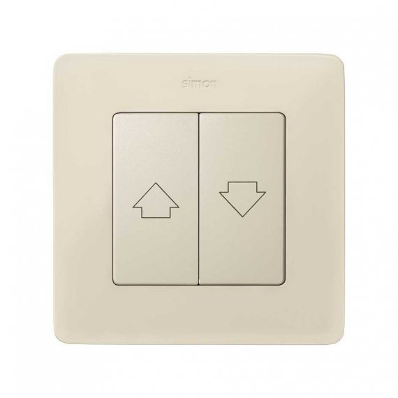 Фотография товара 'Simon 82028-31 Клавиша двойная для выкл-ля жалюзи с блок. и пикт."Стрелки", сл.кость, S82'