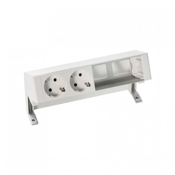 Фотография товара 'Simon 42402000-130 Настольный x4 розеточный блок, 2х2P+E, 2 пустых модуля'