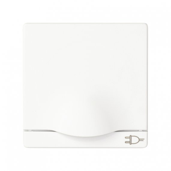 Фотография товара 'Simon 82090-30 Накладка с крышкой и шторками для розетки Schuko 2Р+Е, белый, S82'