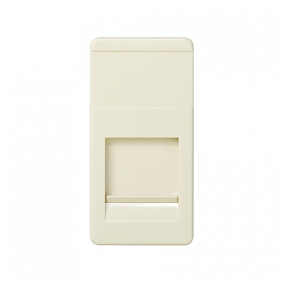 Фотография товара 'Simon 27087-31 Накладка прямая узкая со шторкой на 1 разъем RJ45'