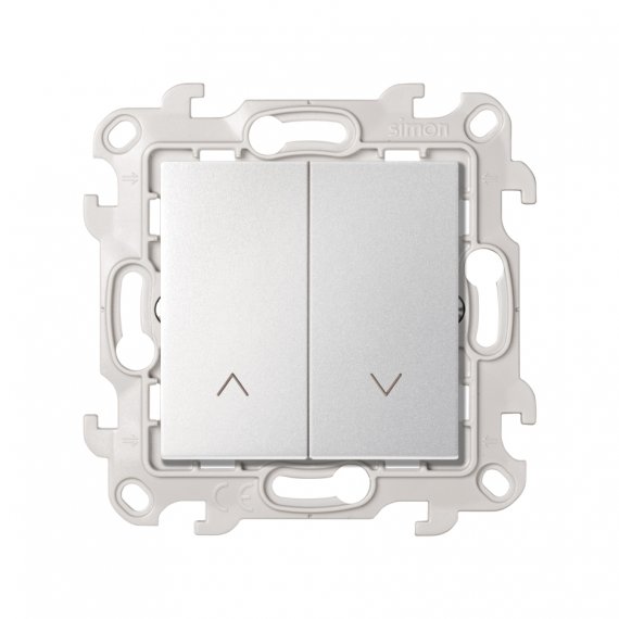 Фотография товара 'Simon 2410331-033 Двухклавишный кнопочный выключатель для жалюзи, с блокировкой, 10A 250В'